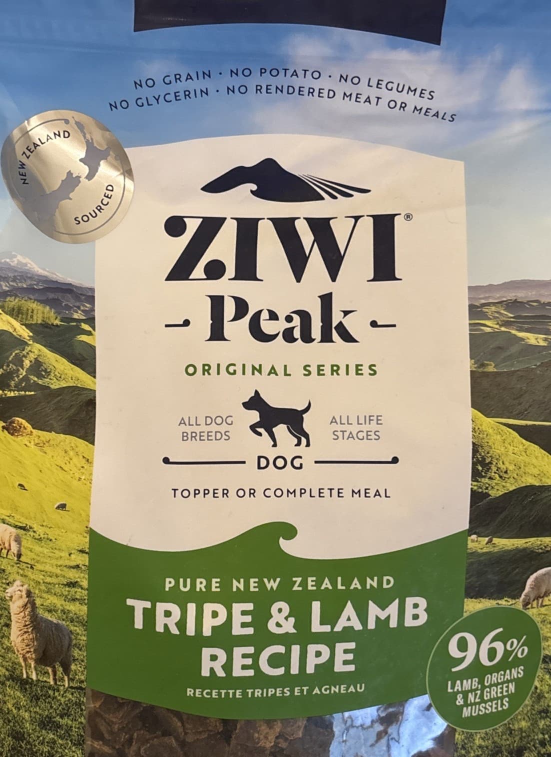 Ziwipeak Daily Cuisine New Zealand- Air Dried Dog Food - Tripe and Lamb 5.5 Lbs. 2