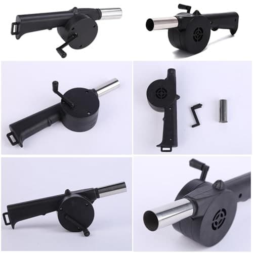 2 Pack Fireplace Bellows Hand Crank Air Blower Portable Manual Handheld Fire  4
