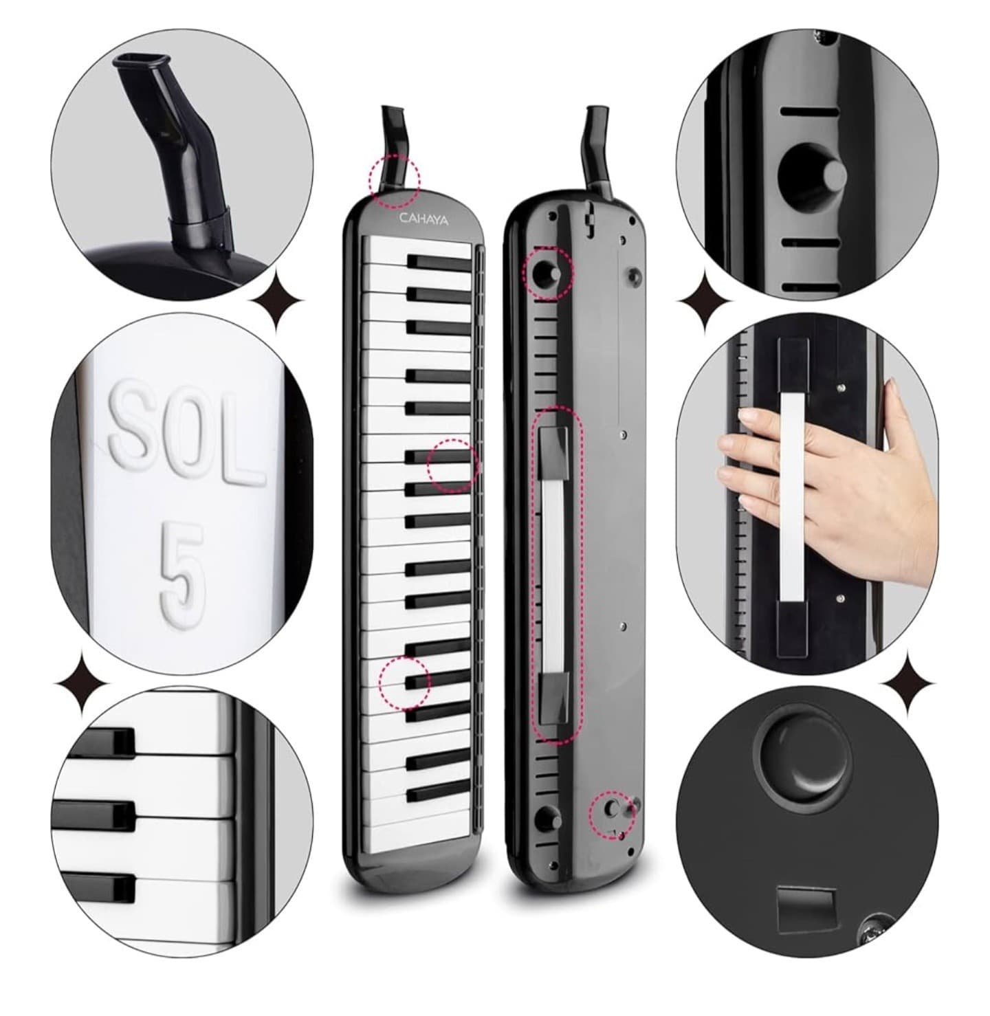 CAHAYA Melodica - 37 Keys Mouthpiece Air Piano with Carrying Bag FREE SHIP 3