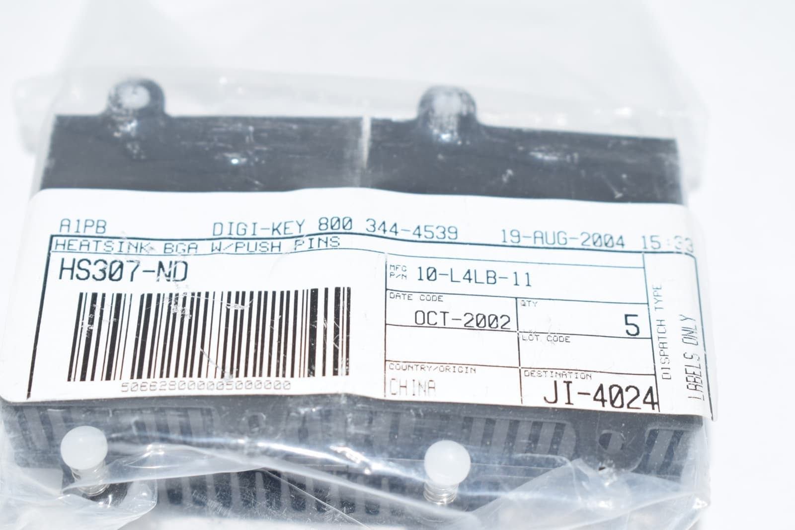 Lot of 3 NEW Aavid 10-L4LB-11G Heat Sinks BGA Push Pin Heatsink 2