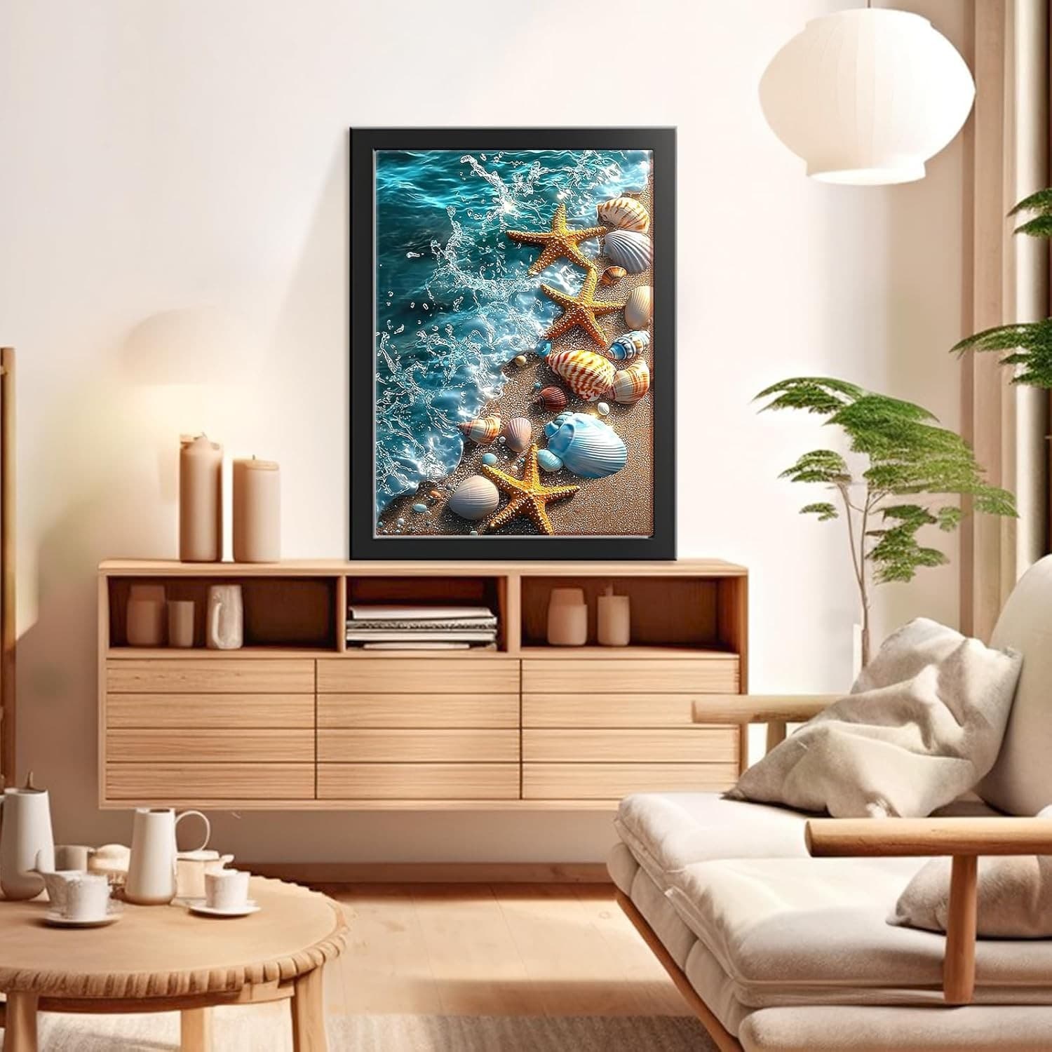 RICUVED Beach Diamond Art Kits for Adults, 5D Sea Painting  6