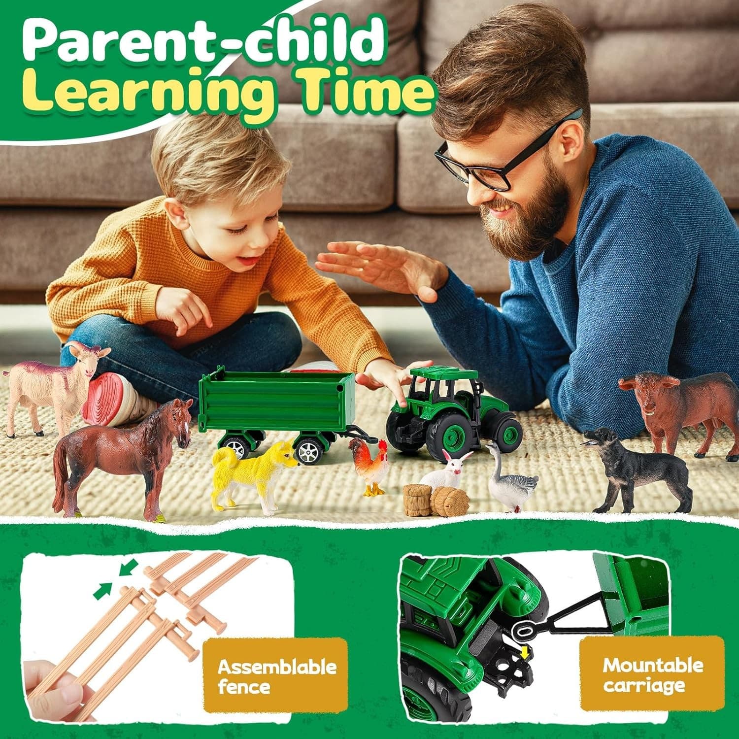 Farm Animal Toys for Toddlers,23 PCS with Realistic Animal...  5