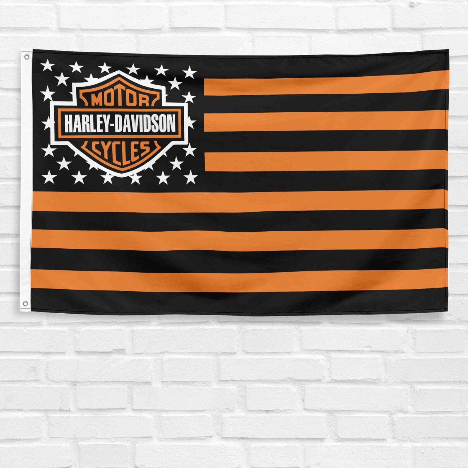 For Harley Davidson Motorcycle USA Flag 3x5 ft Legendary Garage Wall Banner 3