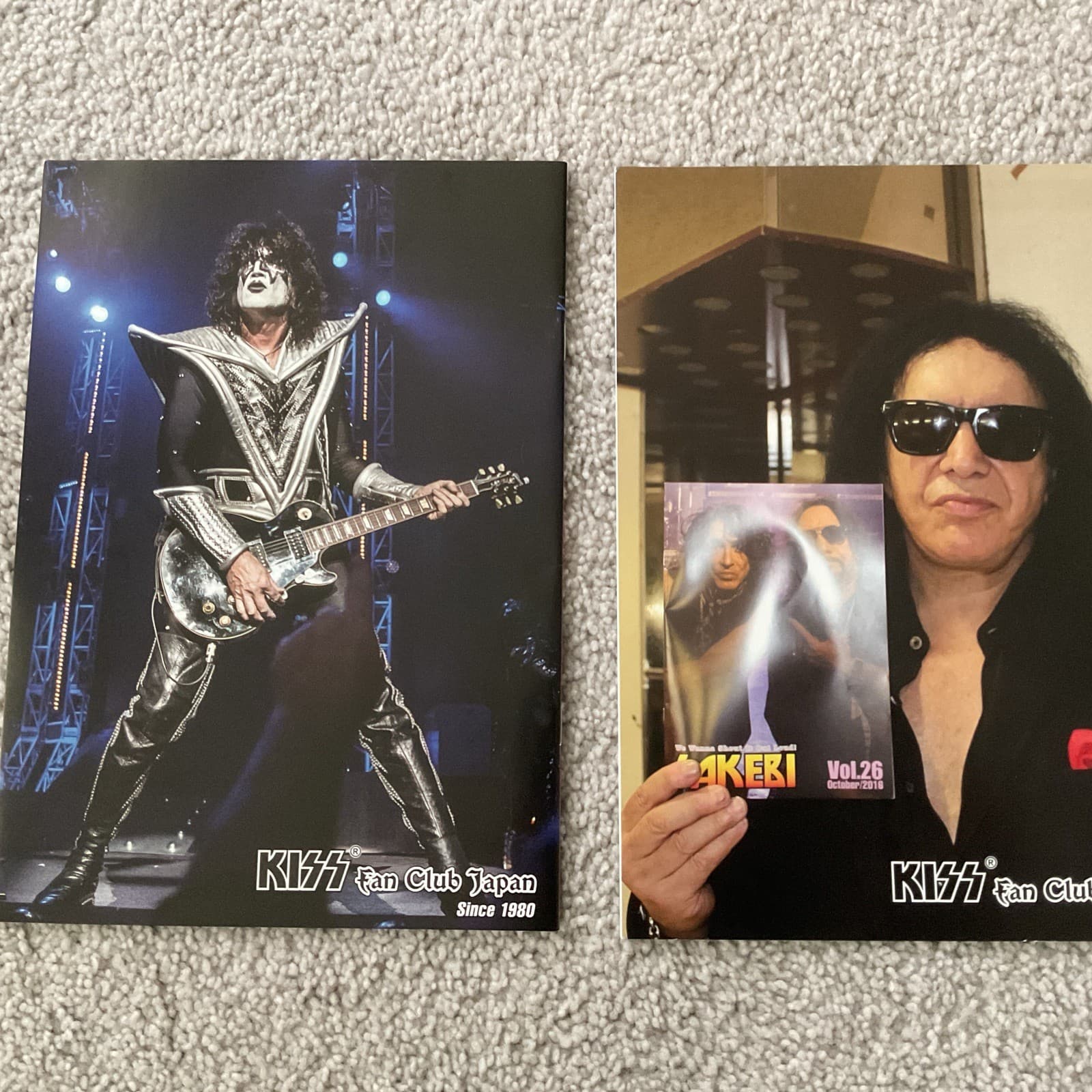 KISS 2015 - 2017 JAPAN SAKEBI FAN CLUB MAGAZINE LOT OF 2 GENE SIMMONS COVERS 3