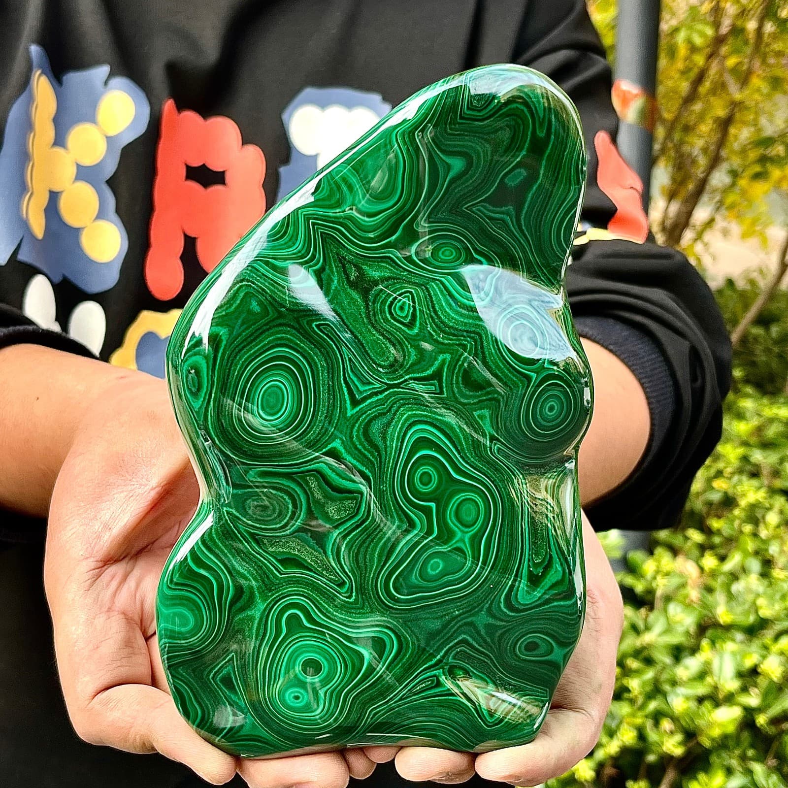 4.03LB Natural glossy Malachite transparent cluster rough mineral sample 5