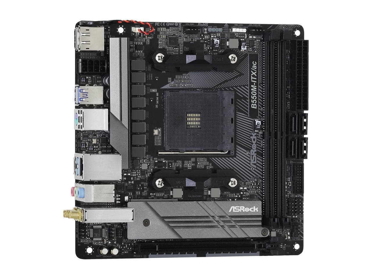 ASRock B550M-ITX/AC AM4 AMD B550 SATA 6Gb/s Mini ITX AMD Motherboard 3