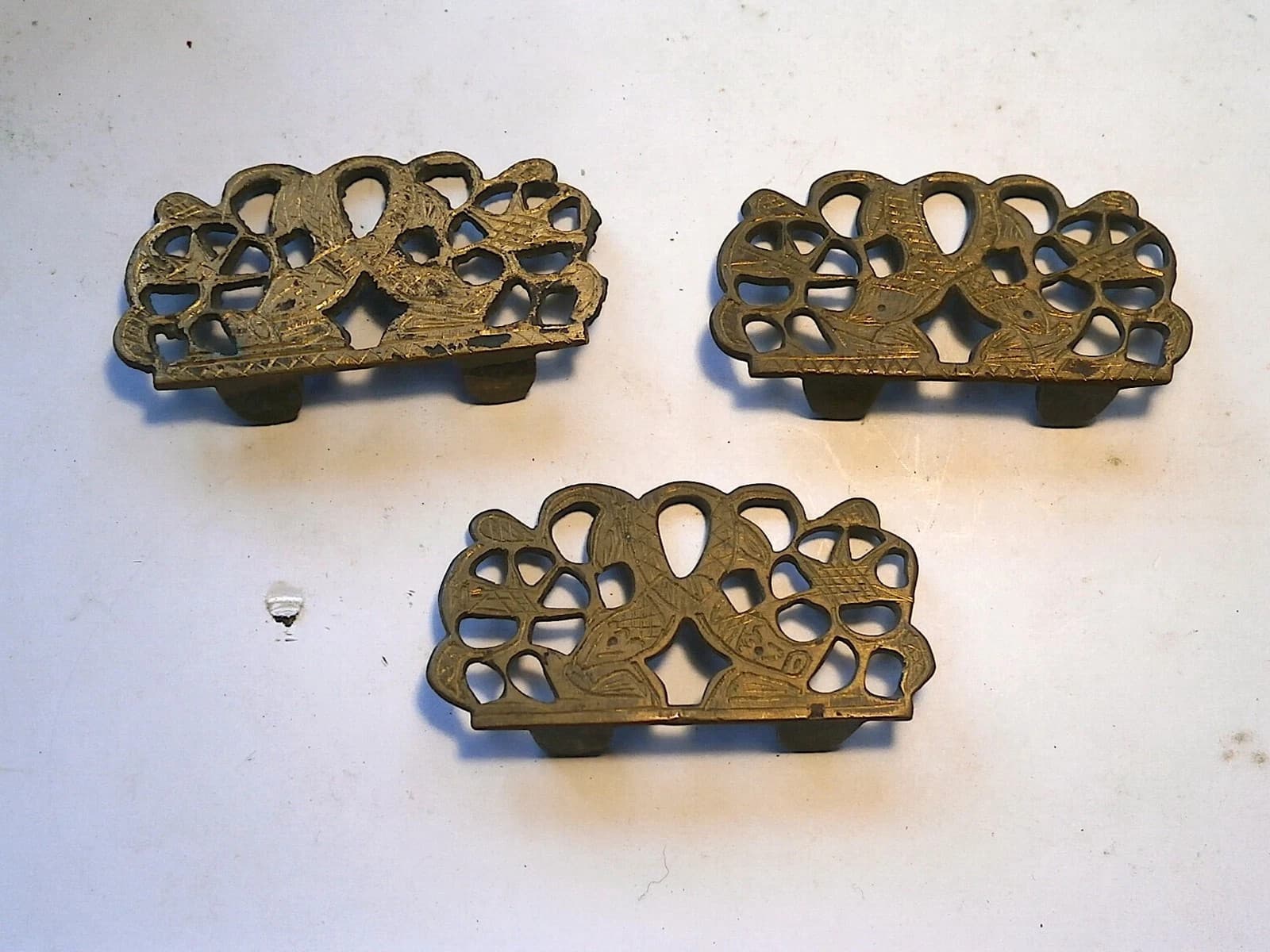 set of 3 BRASS LANTERN CLOCK FRETS no x