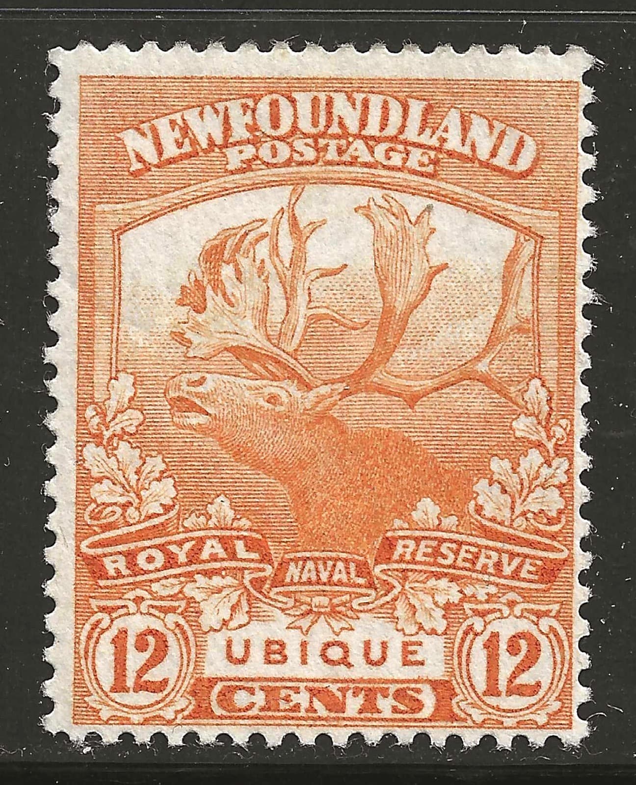 NEWFOUNDLAND #123 MH - 12c CARIBOU issue