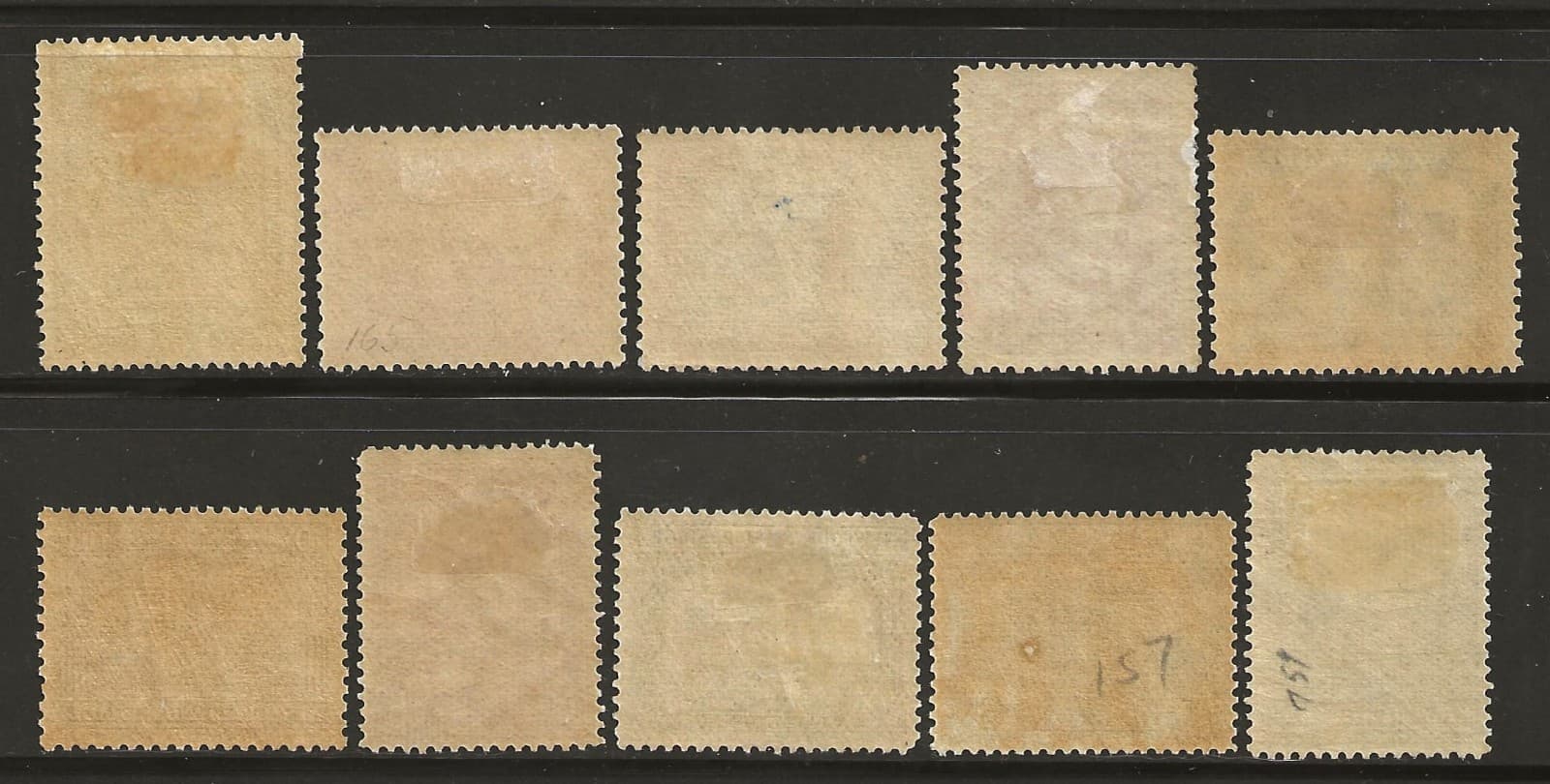 NEWFOUNDLAND #145/159 - 10 MH issues from the 1928 set of 15 2