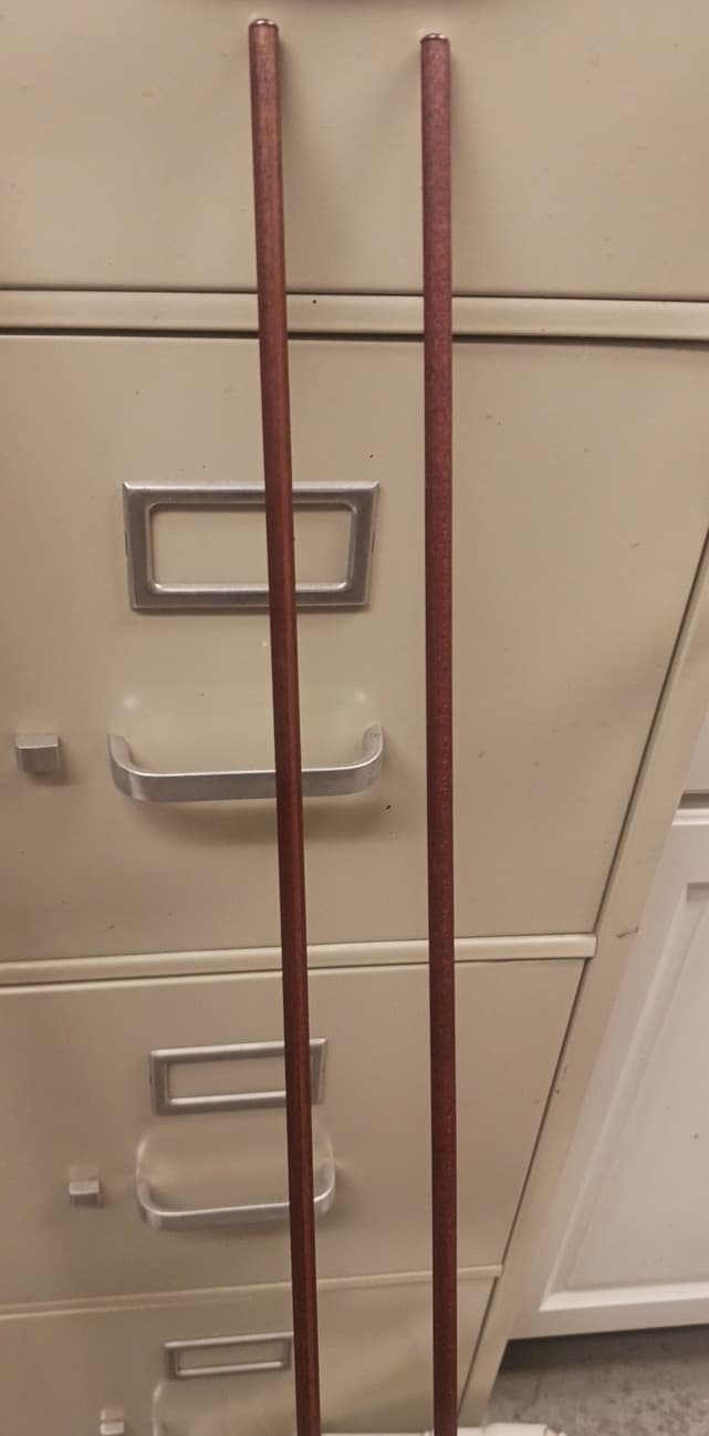 Stained Only (Your Choice of Stain and Size) Pair - Wooden Golf Alignment Sticks 2