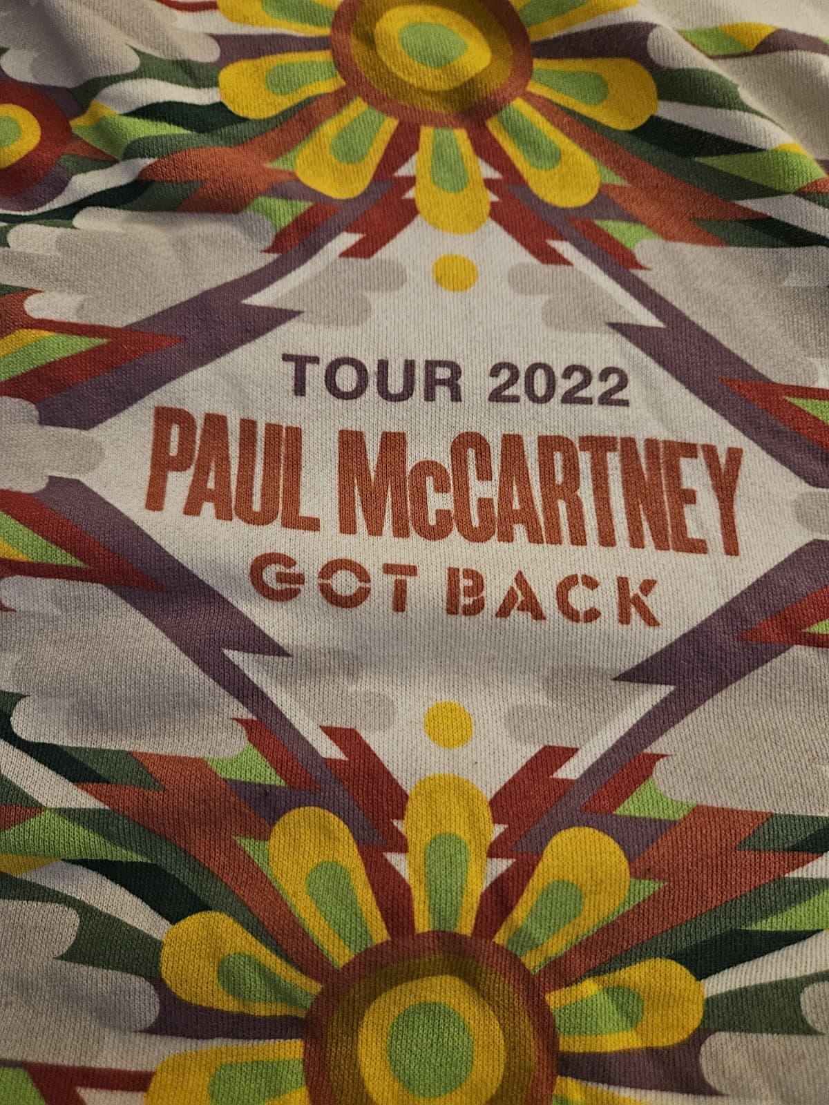 Paul McCartney Got Back Tour 2022 Cropped XL Hooded Sweatshirt Aztec Native RARE 4