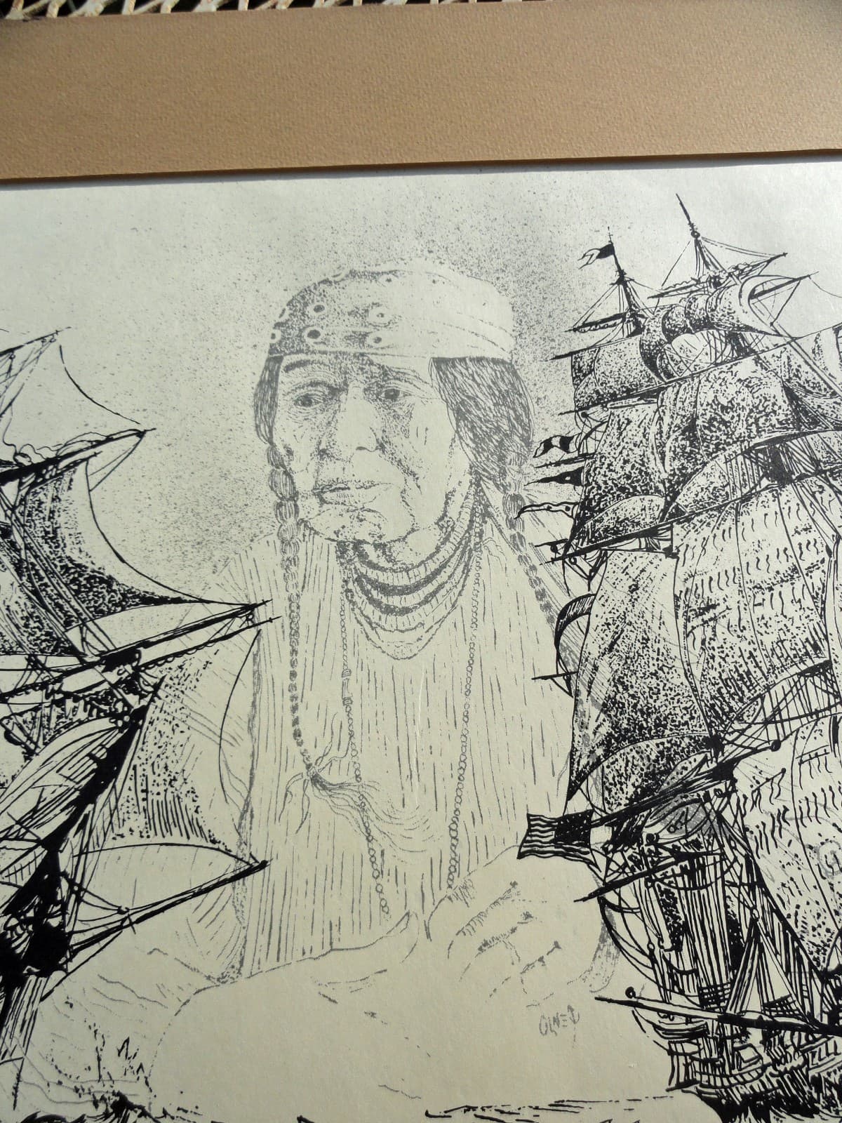 Nathan Olney Signed and Numbered Lithograph (#1 of 5) 1973 Yakima 1820's Indian 3