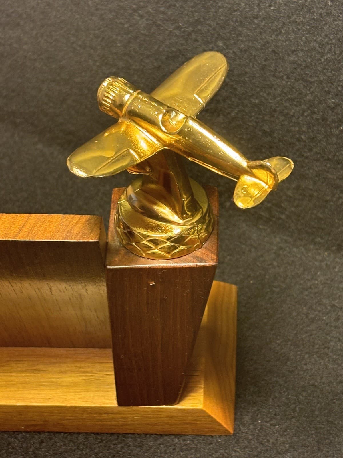 VTG Airplane Aviation Topper Trophy Metal Display Model Plane Contest Brass 1960 4