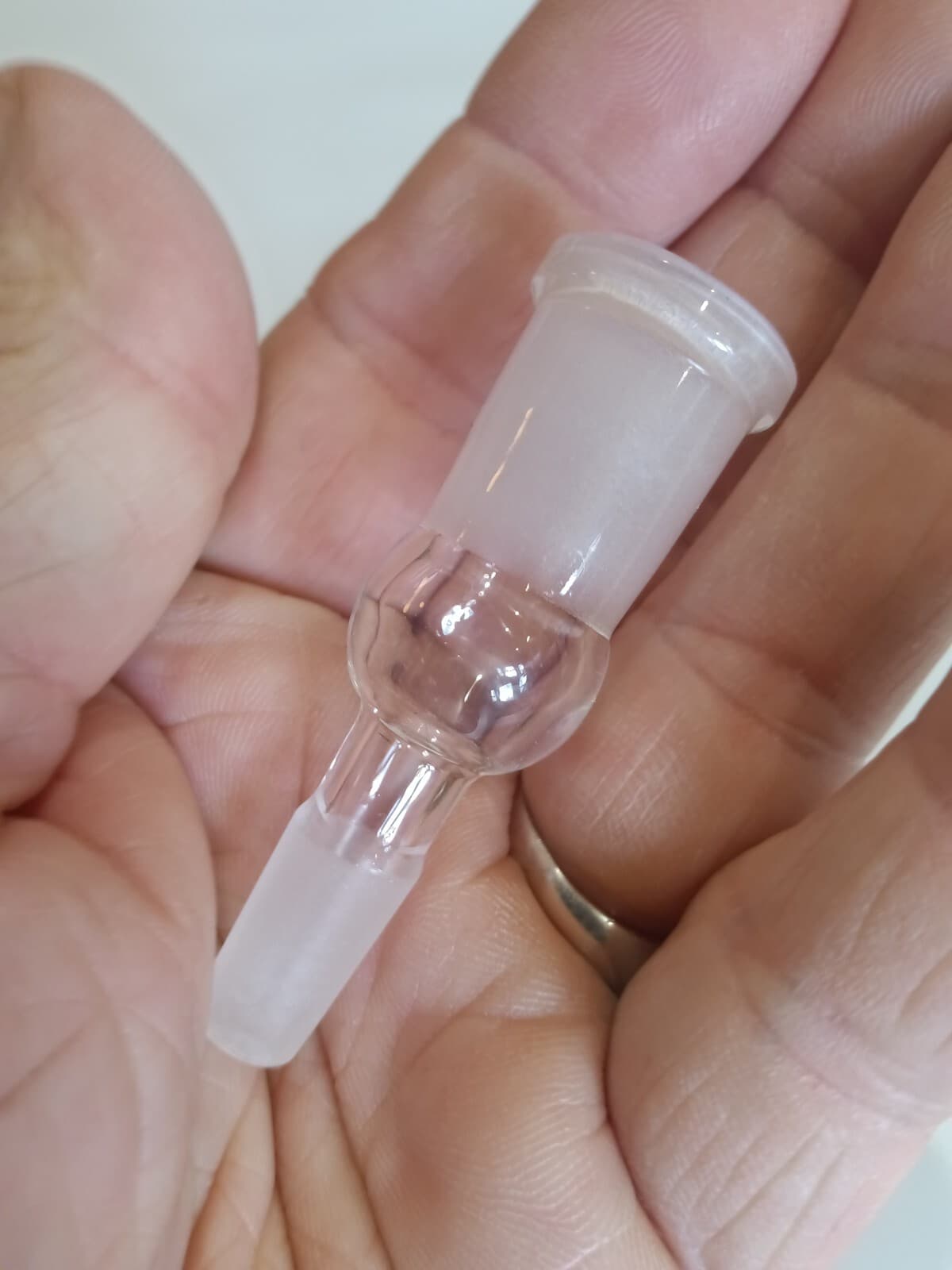 Glass Adapter Slide Bowl Extension Expander Connector 10mm MALE to 14mm FEMALE 2