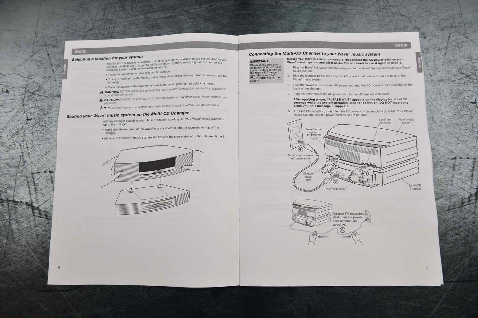 New Bose Wave Music System AWRCC1  AWRCC2 Multi-CD Changer  Owners Guide Manual 3