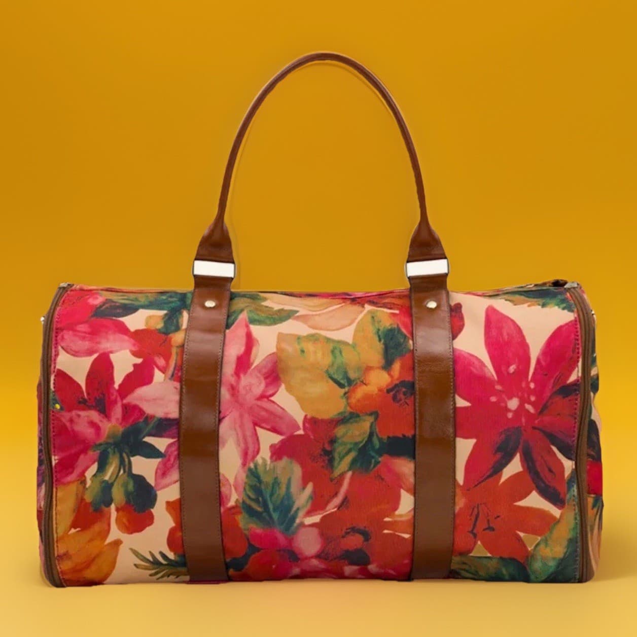 Patricia Nash Visalia Spring Multi Floral Travel Garment Duffel Bag NWT 5