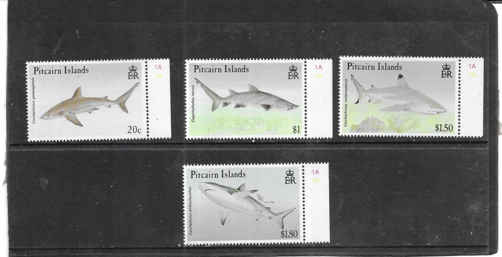 PITCAIRN ISLAND 1992. SHARKS. SET.  FULL GUM. AS PER SCAN. 2