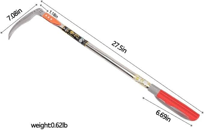 **Scythe Tool Sickle Garden Tool with Long Handle – Perfect for Grass, Weeds, an 2