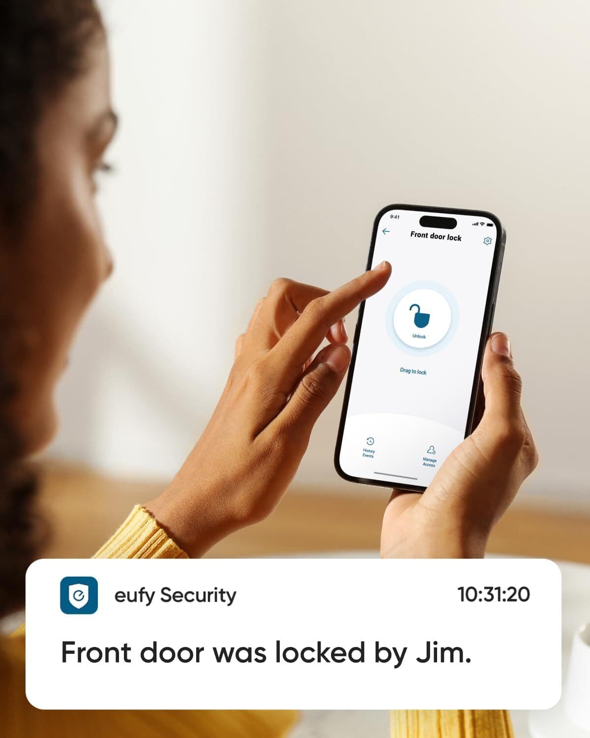 eufy Smart Lock C220 Fingerprint Keyless Entry Door Lock Built-in Wi-Fi Deadbolt 6