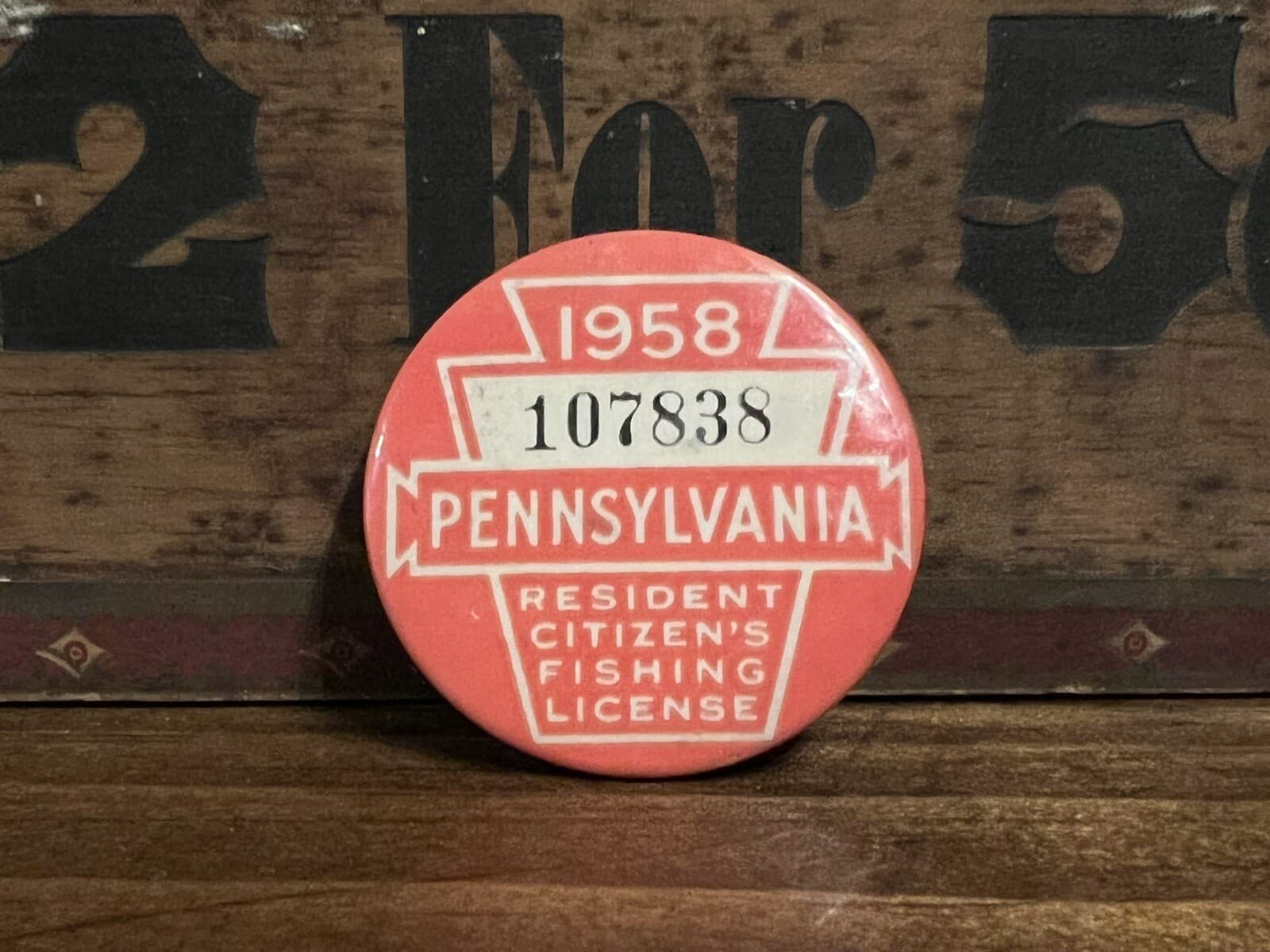 1958 PENNSYLVANIA PA. RESIDENT FISHING LICENSE, VINTAGE