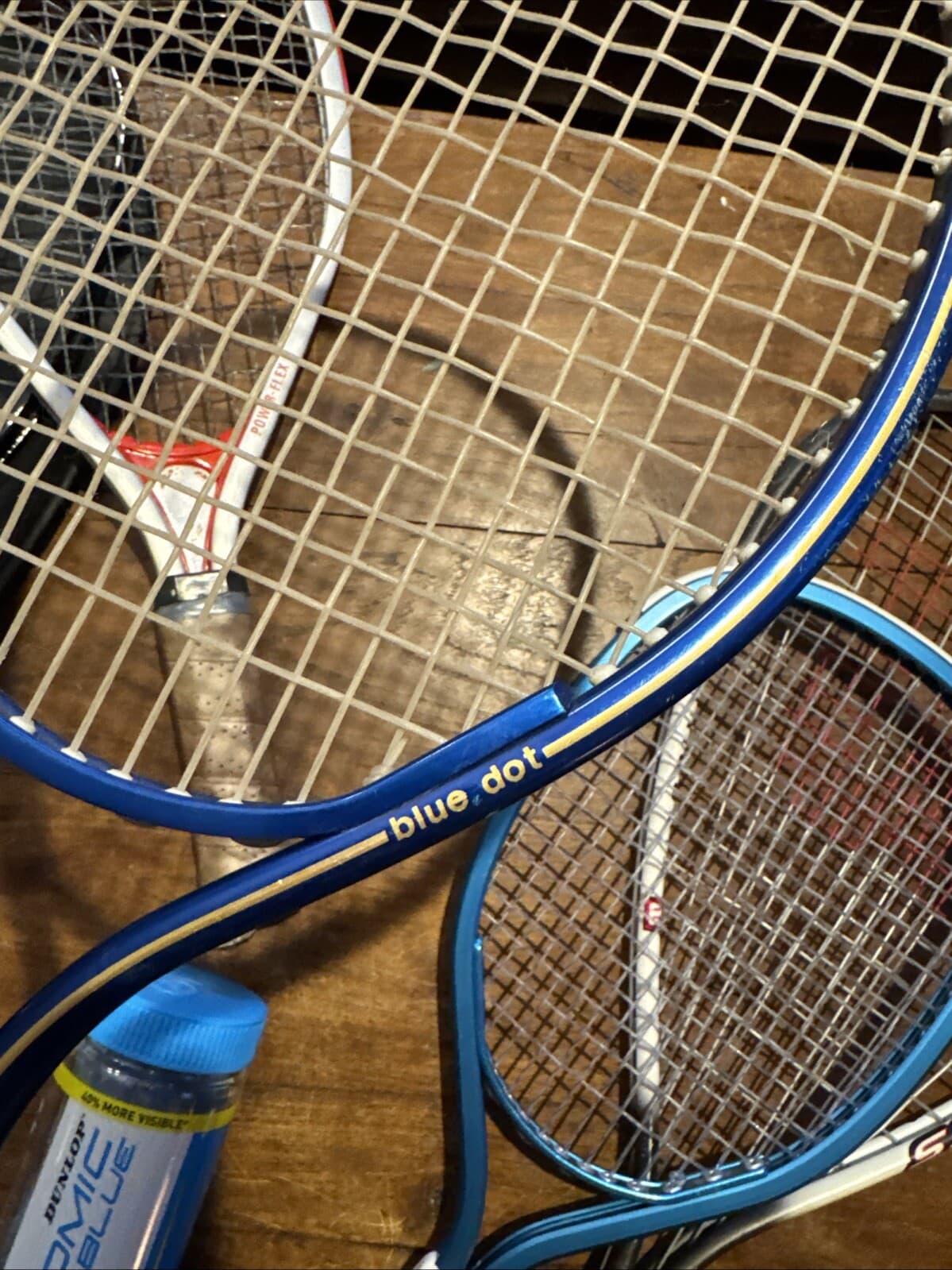 7 Piece Lot Racquetball Racquet Balls & Glasses Different Sizes Used 6