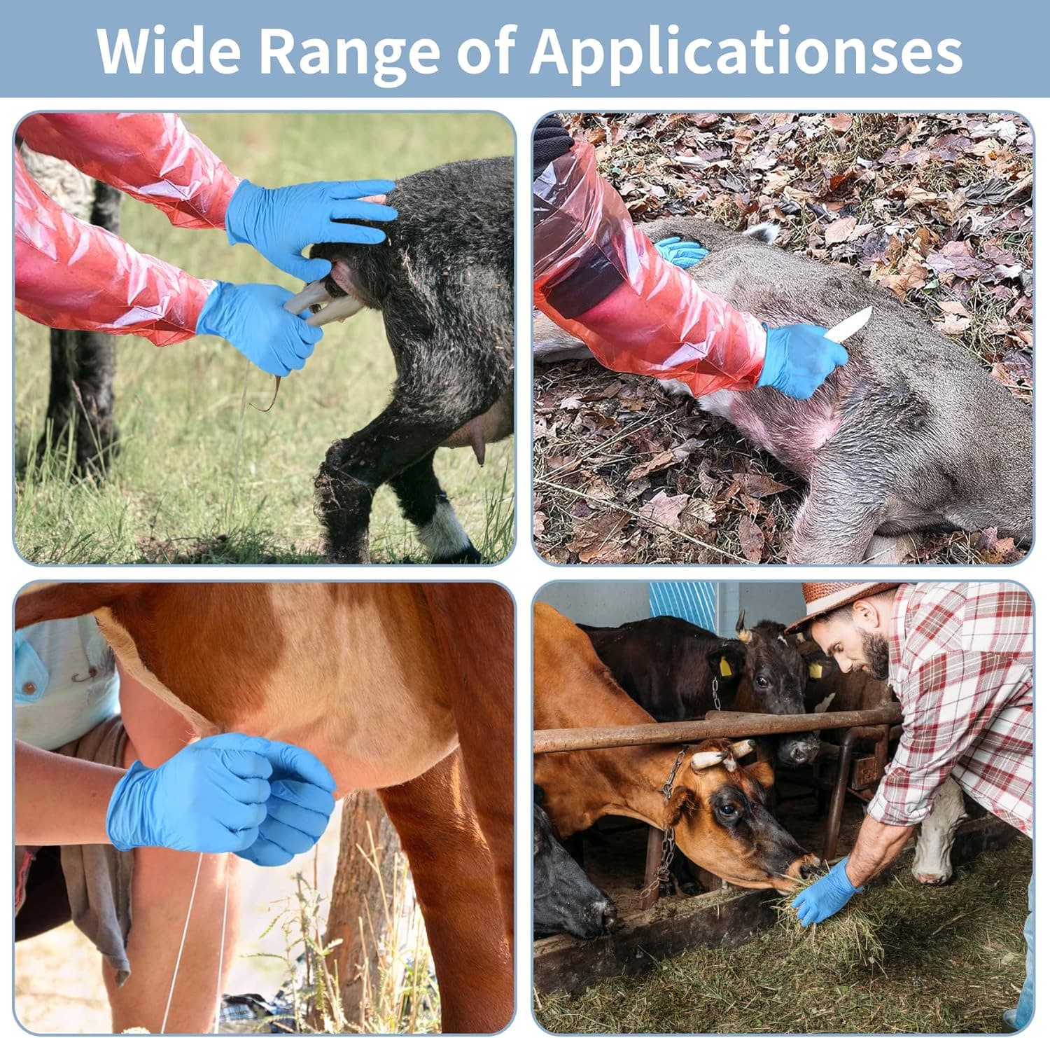30 Pairs  Set, Disposable Deer Hunting Gutting Cleaning Gloves 4