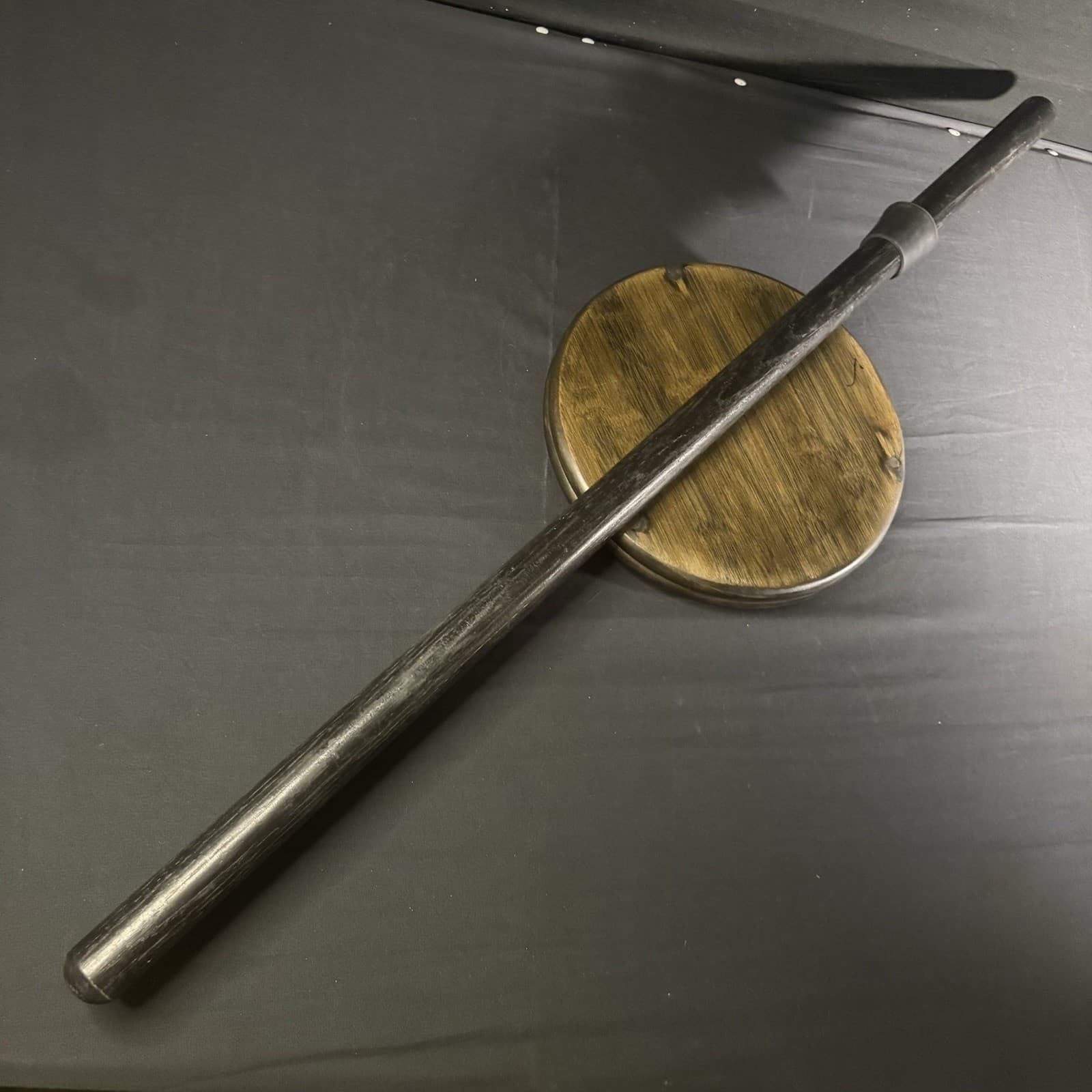 Wood Walking Stick 36" with Rubber Hand Guard 2