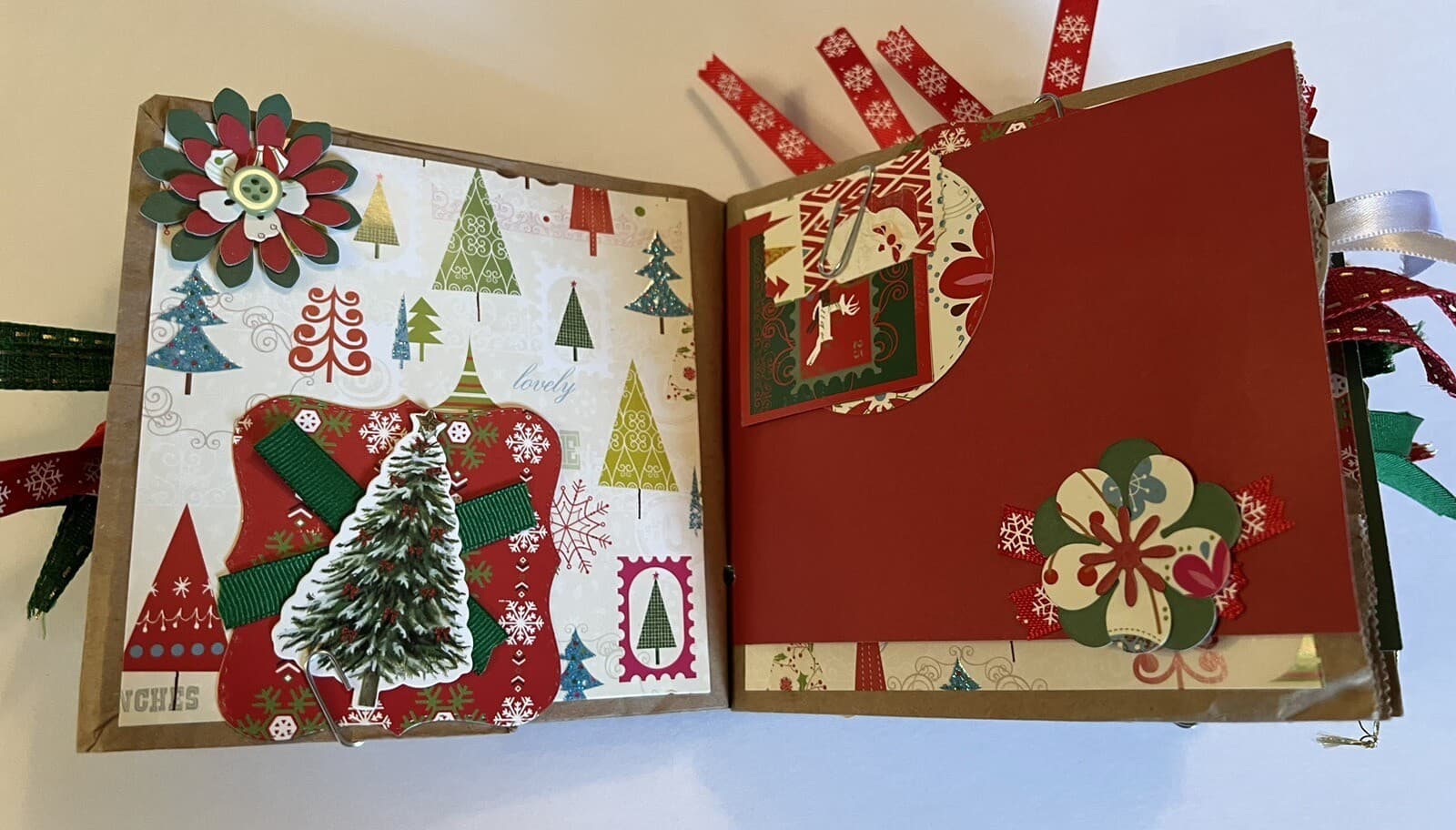 Christmas Junk Journal Paper Bag Album Tons Of Tags  32 Pages- Tonya #4818 4