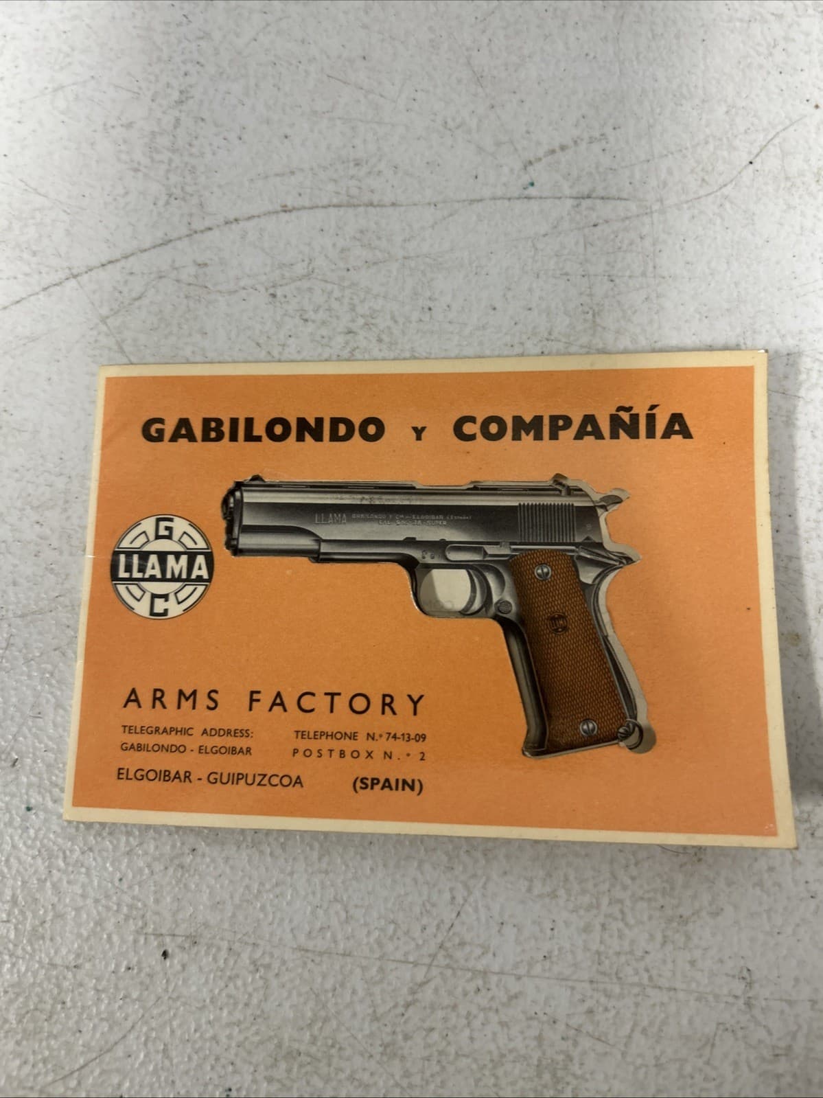 LLAMA MOBILE -BARREL AUTOMATIC PISTOL OWNERS MANUAL WITH PARTS LISTS AND DIAGRAM