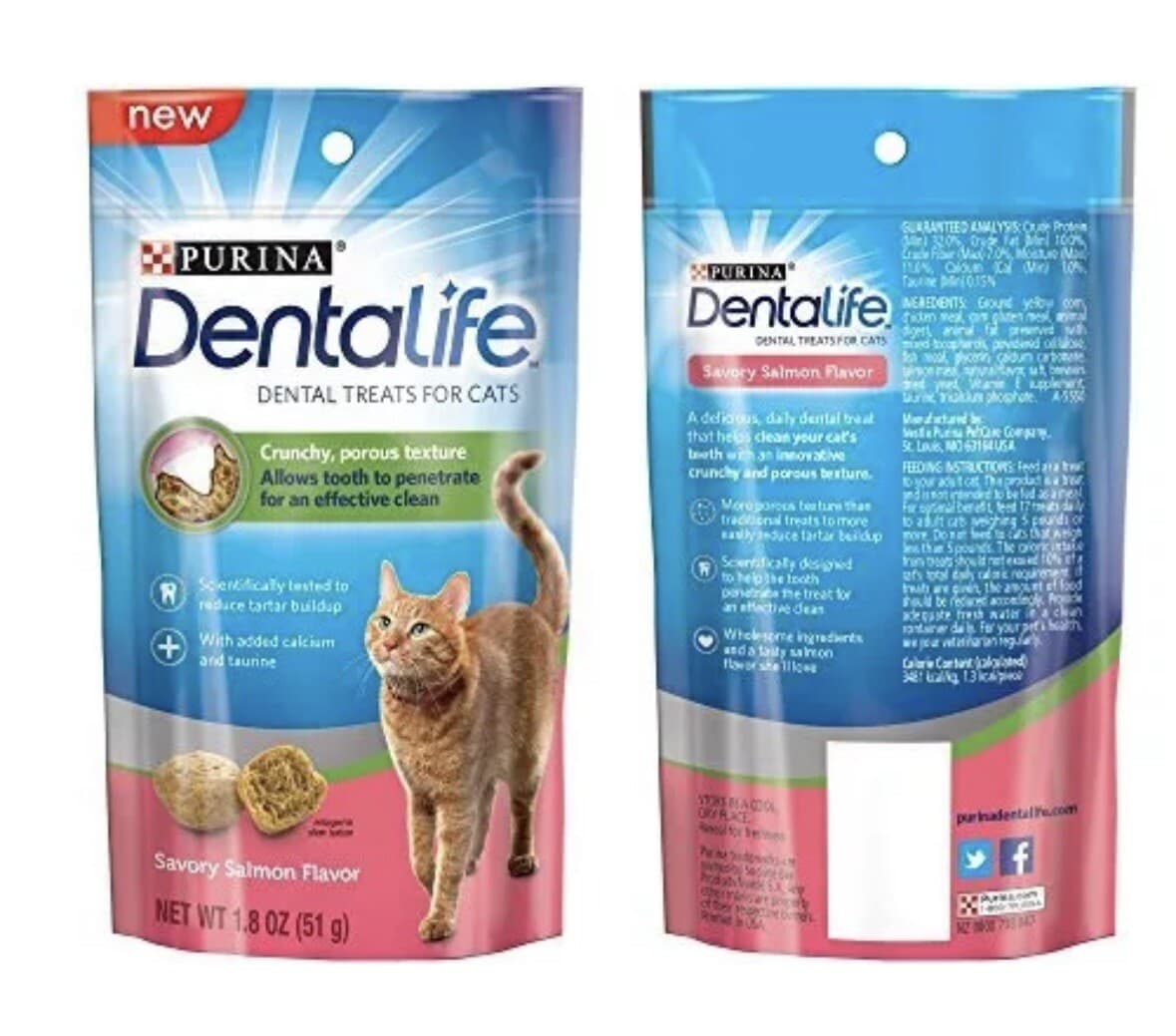  Dentalife Dental Treats for Cats Bundle; Savory Salmon and Tasty Chicken  3
