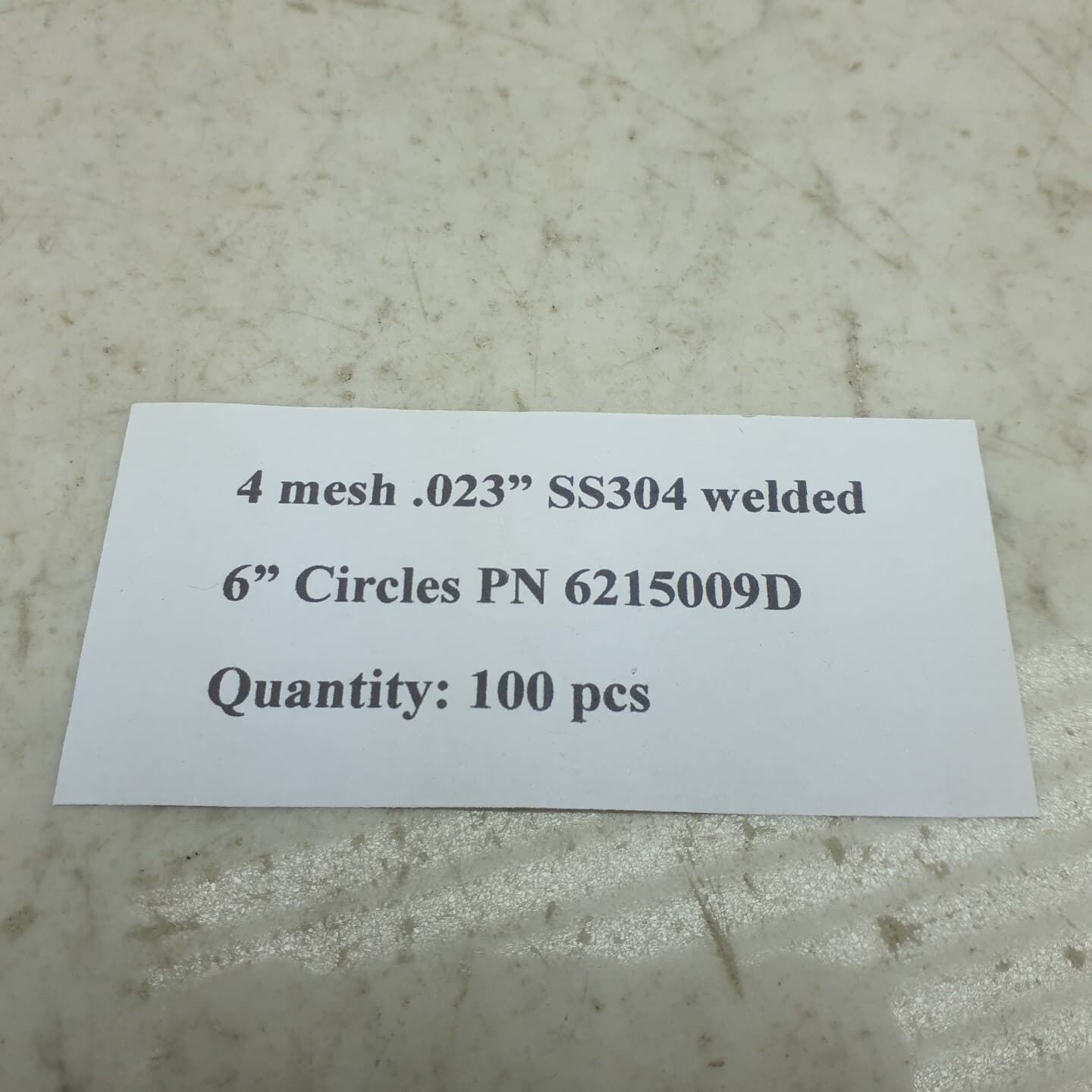 100 Pack 6" Stainless Steel Welded Wire 4 Mesh Circles .023" 304SS 6215009D 4