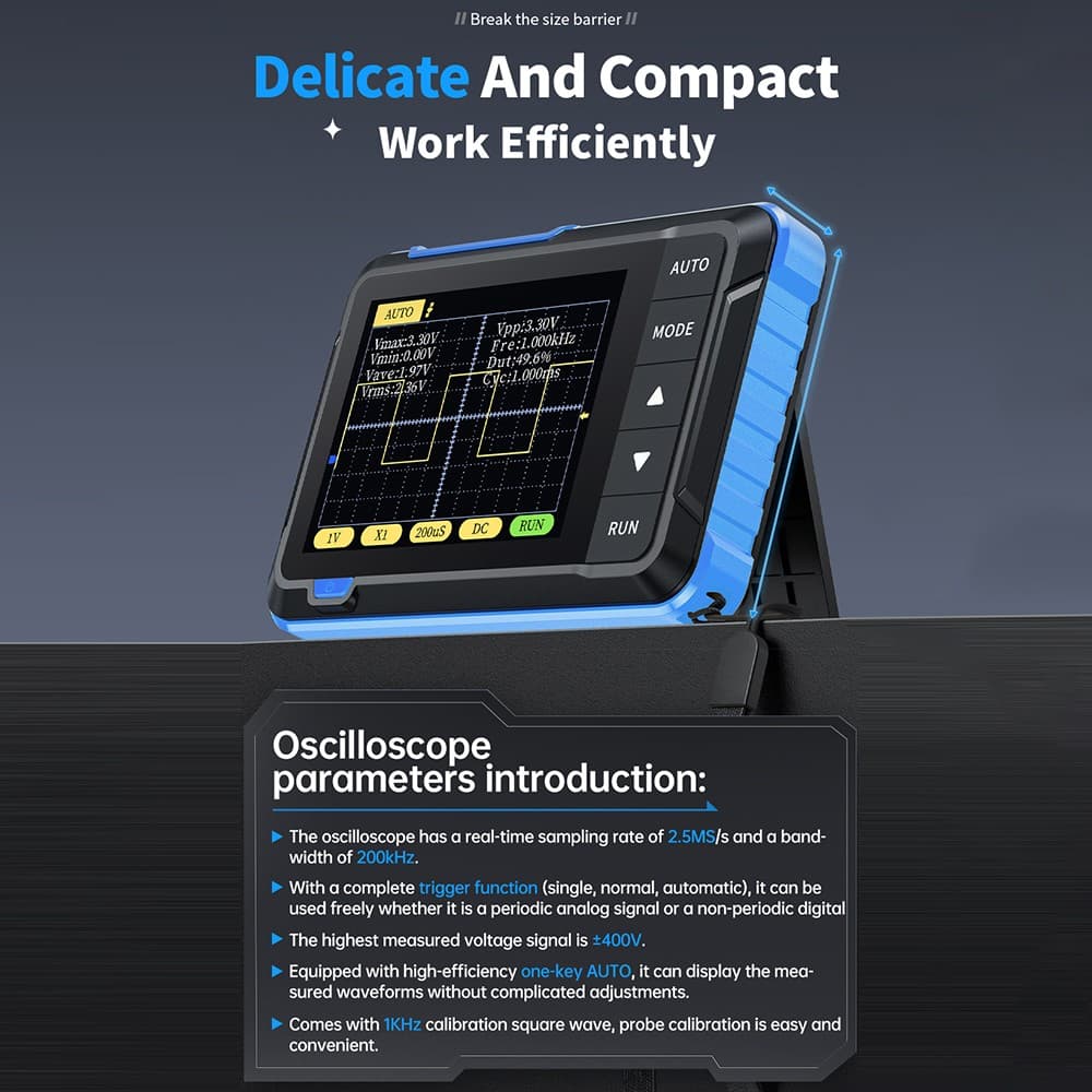 FNIRSI DSO510 DSO153 DSO152 Handheld Oscilloscope Portable Digital Oscilloscope 5