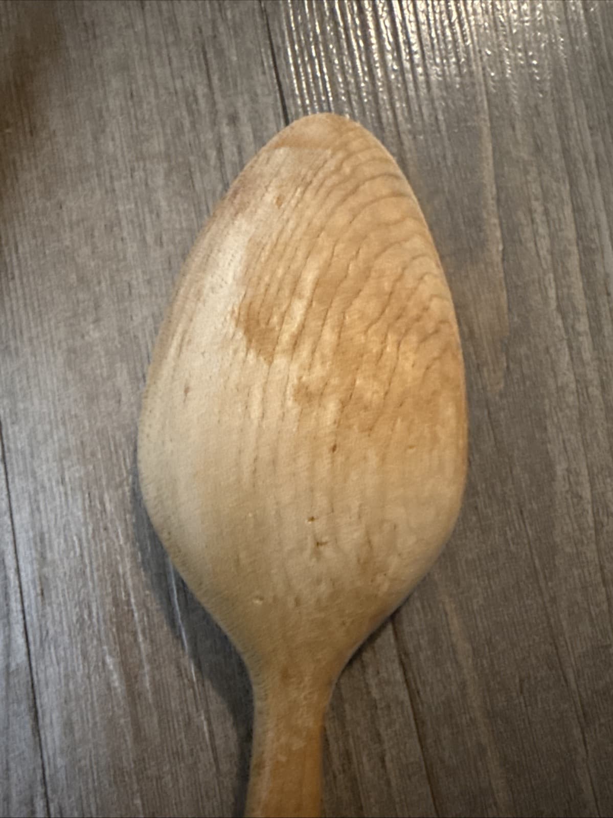 Sterling Handled Two Piece Salad Serving Spoon & Wood Fork Vintage Serve Ware 6