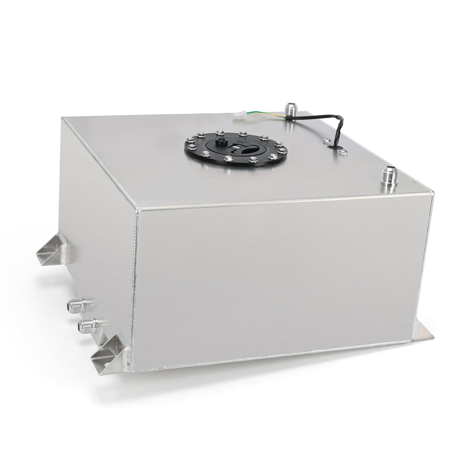 40L 10 Gal Aluminum Fuel Surge Cell Tank Fitting Sensor Foam Inside NEW 3