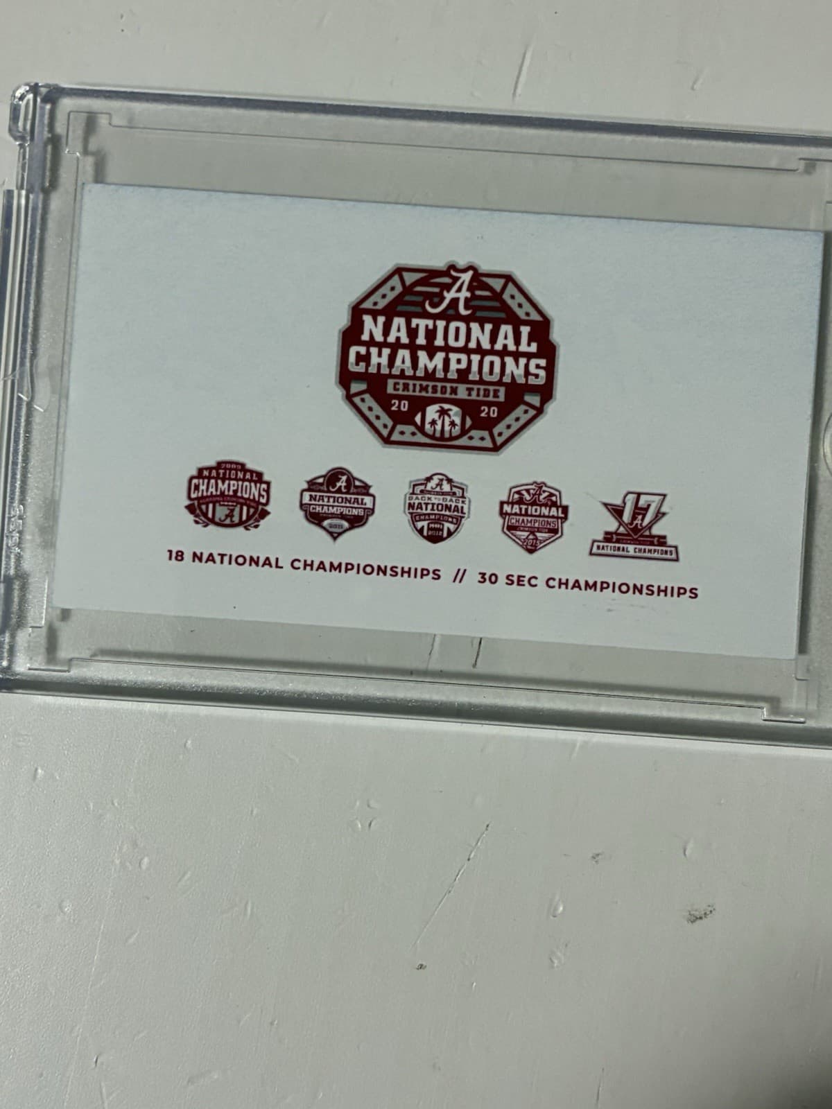 ALABAMA CRIMSON TIDE FB COACH KALEN DEBOER SIGNED BUSINESS CARD Auto 4