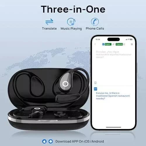 AI Language Translator Earbuds Device Real-time Smart Instant 144 Languages 4