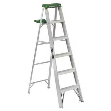 Louisville As4006 6 Ft Aluminum Stepladder, 225 Lb Capacity