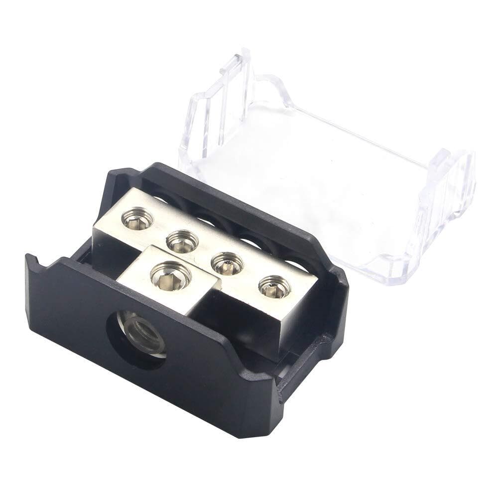 4 Way Distribution Block 0-4 AWG In, 4-10 AWG Out Car Audio Amp Power or Ground 5
