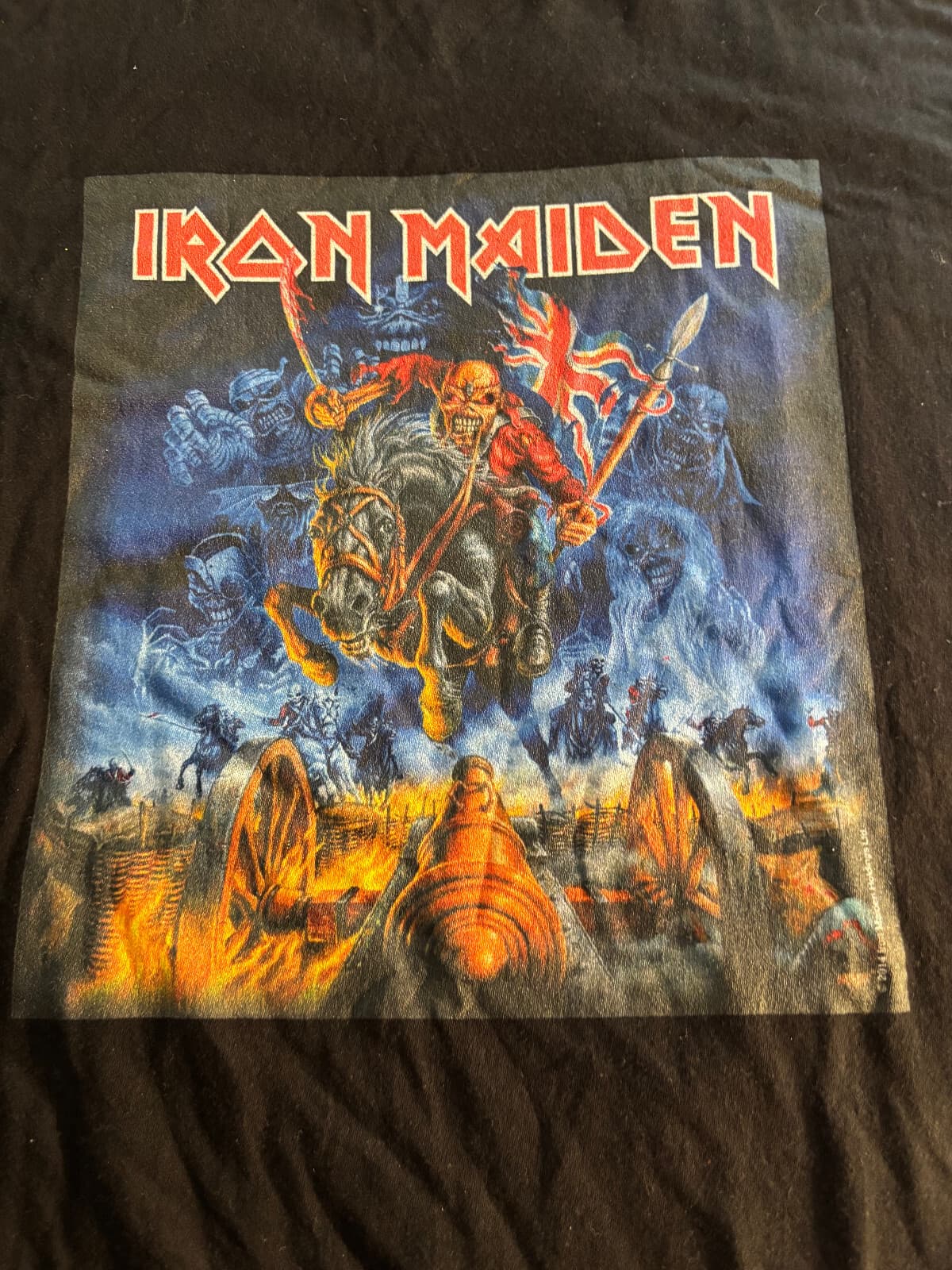 IRON MAIDEN T SHIRT 25" PIT TO PIT 2XL nwobhm Eddie art Bruce Dickinson Metal