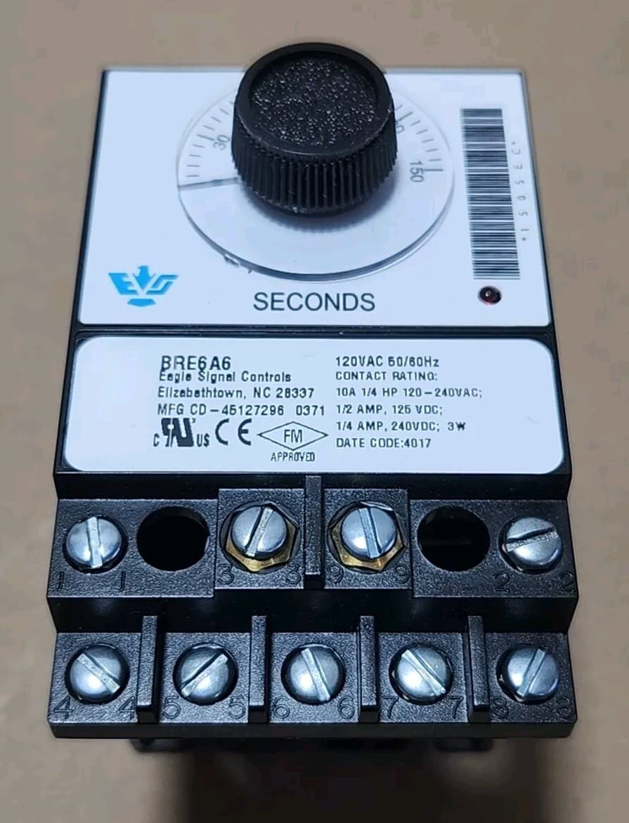 Eagle Signal BRE6A6 Electriconic Reset Timer 120VAC 3