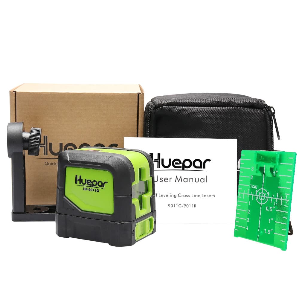 Huepar Green Laser Level DIY Cross Line Laser Self Leveling 9011G Bright Green 5