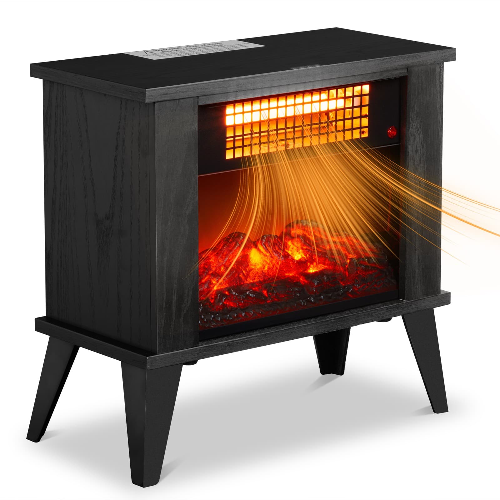 ZOKOP Electric Fireplace Stove, 1000W 120V Electric Space Heater for Indoor Use