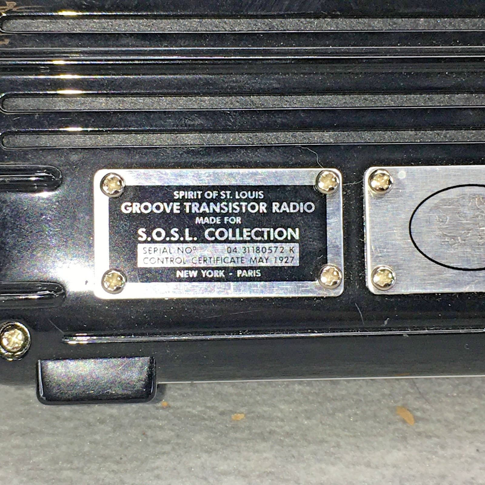 Spirit of St Louis Groove Transistor Radio SOSL Collection AM/FM Tested 4