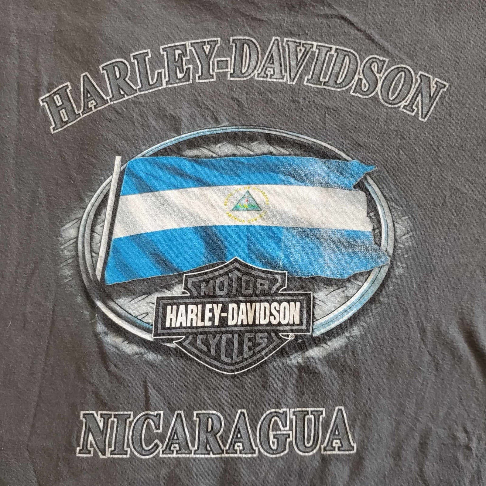Harley Davidson T Shirt Nicaragua Large L  2