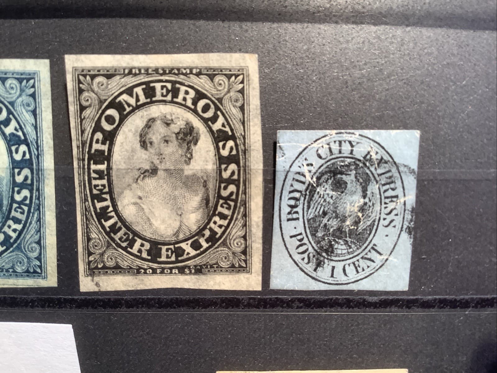 8 Genuine  US LOCAL  POST, 1844-60. Pre-Civil War . Used And Unused 3