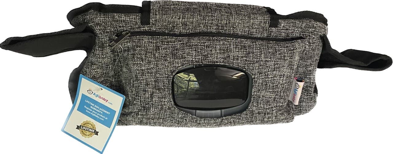 Agibaby Stroller Organizer with Cup Holders Baby Diaper Bag/ Caddy Straps