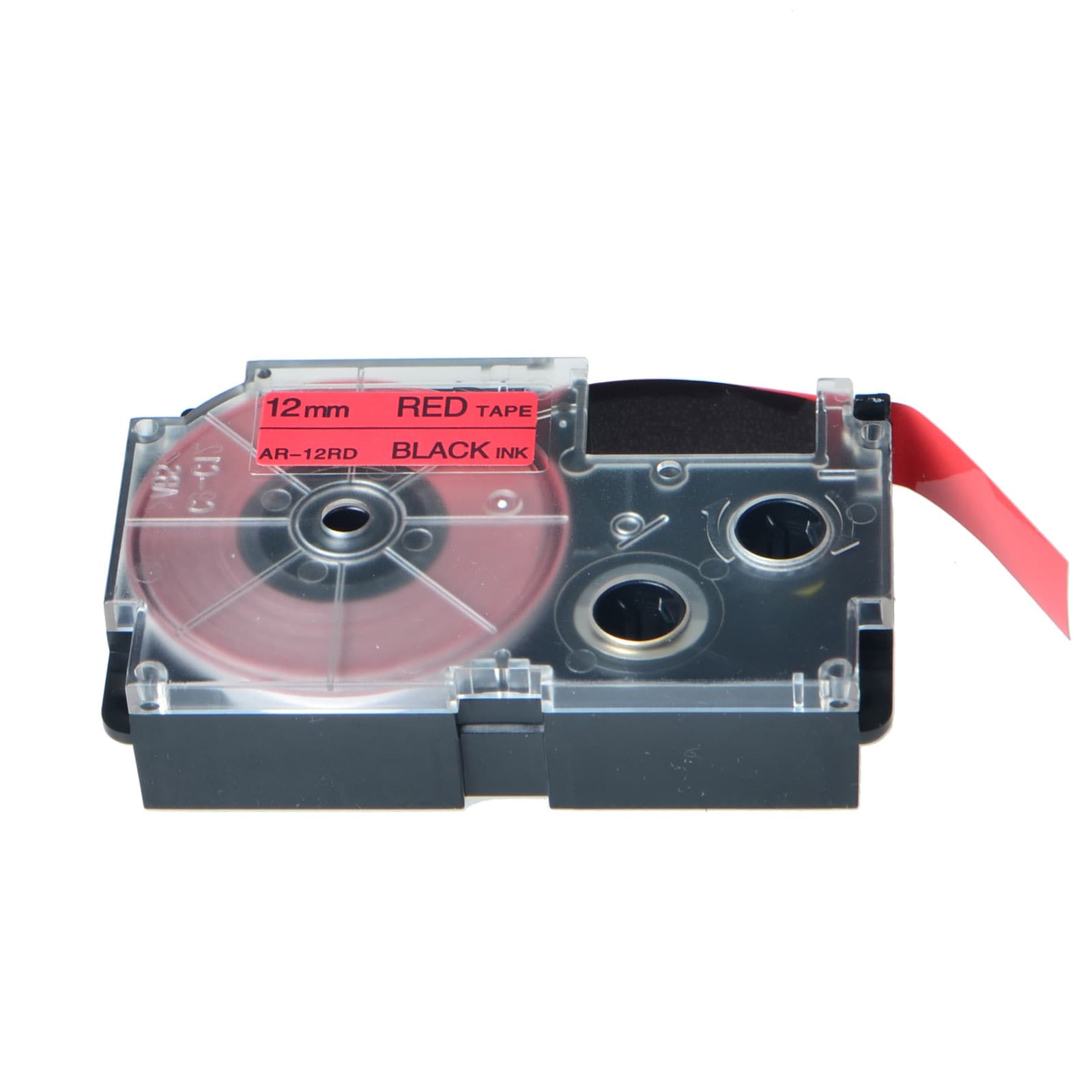 1PK XR-12RD XR12RD Black Ink Red Tape Cartridge EZ Label for Casio KL-60 12mm 3