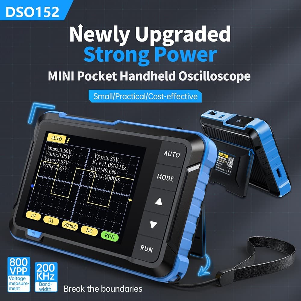 FNIRSI DSO510 DSO153 DSO152 Handheld Oscilloscope Portable Digital Oscilloscope 2