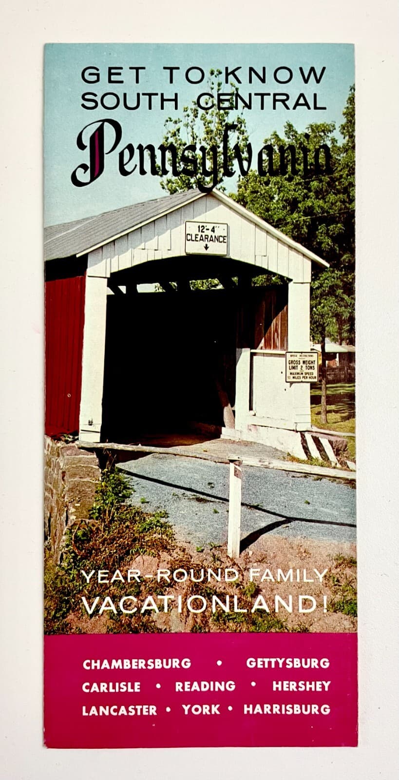 1960s South Central PA Vacationland Carlisle VTG Travel Brochure Tourist Guide