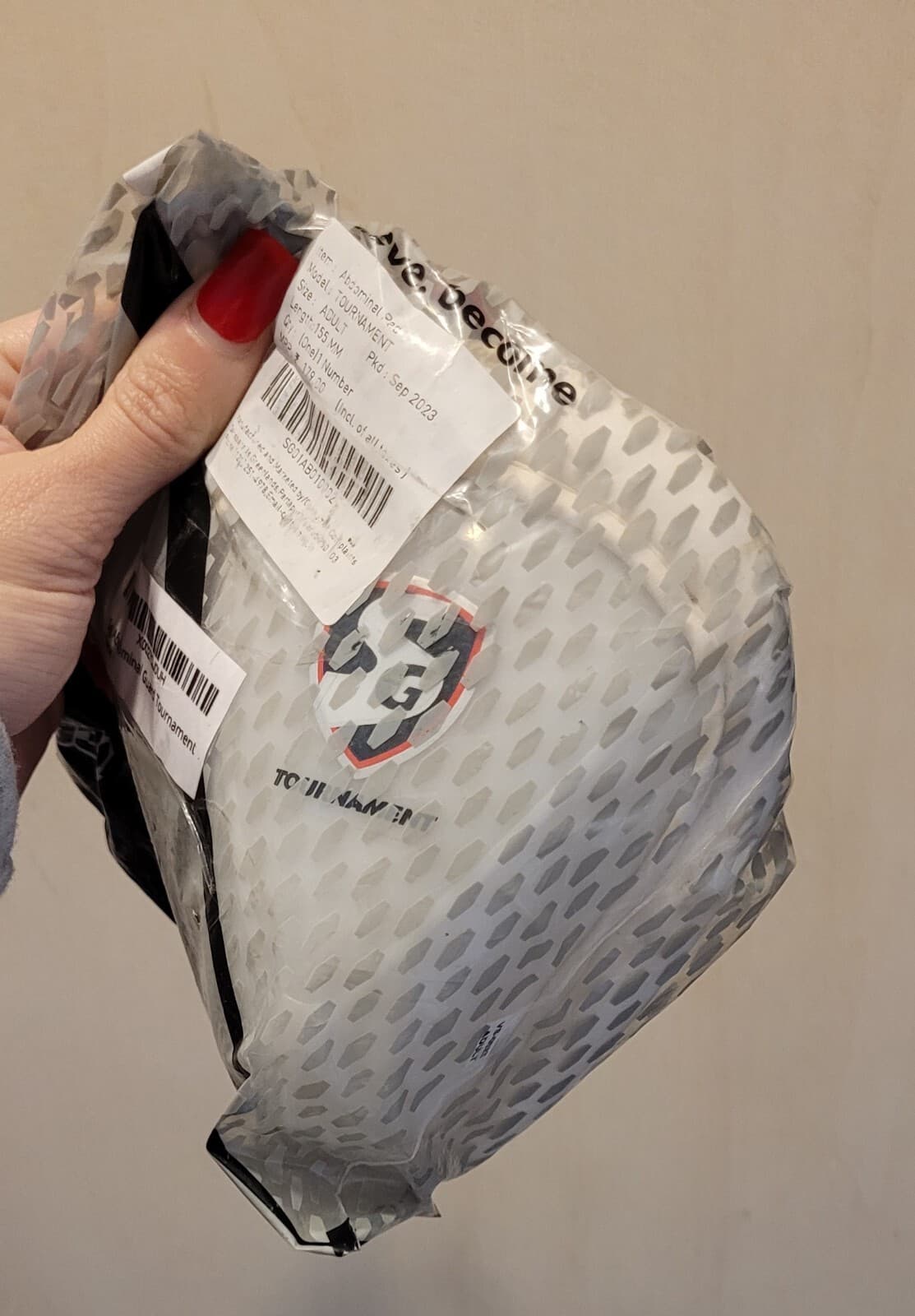 SALE!!! SG Tournament Abdominal Pad for ADULT 100% Original White 4